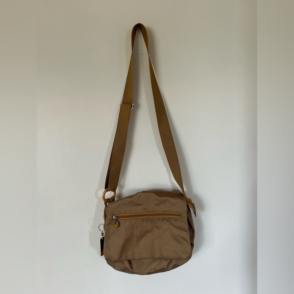 Tan Mandarina Duck Crossover Bag